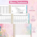 SUNEE Academic Planner 2025-2026 Weekly and Monthly - from July 2025 to June 2026, 6.4"x8.3" School Year Calendar Daily Planner with Monthly Tab, Flexible Cover, Note Pages, Spiral Binding, Marble by TinyTreasures Baby Boutique