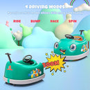 12V Dual Battery Electric Ride on Kids Bumper Car w/Remote Control,360 Degree Spin,Push Rod Rocker Horse Function,3-Speeds Babies & Toddlers Bumping Car Ride on Toy Gift for 1-4 Years Children（Green） by TinyTreasures Baby Boutique