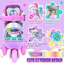 4-Pejiijar Rainbow Unicorn Kids Roller Skates for Girls Toddler Ages 2-4 5-8 8-12,Adjustable Roller Shoes with Luminous Wheels for Birthday Xmas Gifts by TinyTreasures Baby Boutique