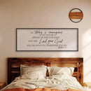 LuZhiQiang Be Strong And Courageous Sign Wall Decor 40"x15" Quote Joshua 1:9 Bible Verse Christian Faith Wood Art Wall (Black) by CozyNest Decor