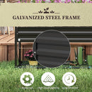 Outsunny Raised Garden Bed with Galvanized Steel Frame, Storage Shelf and Bed Liner, Elevated Planter Box with Legs for Vegetables, Flowers, Herbs, Black by GreenHaven Gardens