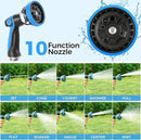 Retractable Garden Hose Reel, 5/8" x 90FT Automatic Retractable Water Hose Reel Wall Mount, with 10- Function Sprayer Nozzle, Any Length Lock/Auto Rewind/180°Swivel by GreenHaven Gardens