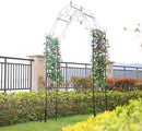 Steel Garden Arch, 8'1" High x 4'2" Wide, Garden Arbor for Various Climbing Plant, Outdoor Garden Lawn Backyard by GreenHaven Gardens