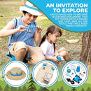 Kids Explorer Kit with Safari Vest & Hat for 3-12 Year Old Boys & Girls - Safari Costume Kids, Zoo Keeper, Paleontologist, Bug Kit & More - Giftable STEM Outdoor Explorer Kit for Kids + Bug Ebook by TinyTreasures Baby Boutique