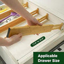 Utoplike 4 pcs Bamboo Kitchen Drawer Dividers Large, Adjustable Drawer Organizers, Spring Loaded, Works in Kitchen, Dresser, Bathroom, Bedroom, Drawer, Desk by CozyNest Decor