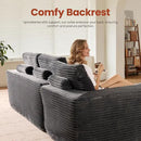 ovios 105” Modular Sectional Sofa with Thicken Seat Cushion, Cloud Couch with Deep Seat, Modern L-Shape Sofas Couches with Chaise,Upholstered Couches for Living Room Bedroom,Grey by CozyNest Decor