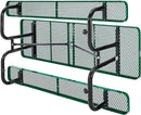 Global Industrial 8’L Rectangular Picnic Table, Expanded Metal, Green Thermoplastic Coating, Attached Benches, 1-1/2” Umbrella Pole Hole, Outdoor-Rated, 1000 lb Capacity, 96” x 30” Tabletop by GreenHaven Gardens