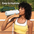 Insulated Water Bottle with Straw Stainless Steel Water Bottle, Leak-Proof, BPA-Free, Double Wall Vacuum Keeps Cold for 24 Hours for Sports, Travel, School (26 oz, Polar White) by CozyNest Decor