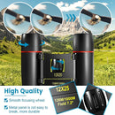 12X25 Mini Pocket Binoculars Compact, Small Lightweight Foldable for Adults Kids Bird Watching, Travel, Opera Concert, Hiking, Cruise, Football Game Green by TinyTreasures Baby Boutique