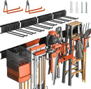 Garage Storage, Ultimate Wall-Mounted Garage Organizer for Men 64Inch, Heavy Duty 550lbs Tool Rack with Adjustable Metal Hooks Yard, Shed & Workshop Storage for Tools, Bikes, Snowboards Gift by GreenHaven Gardens