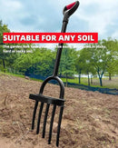 Garden Fork, Pitchforks for Digging Composting Spading, Long Hand Tiller & Cultivator - 5 Tine, 45 inches by GreenHaven Gardens
