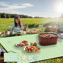 UDEAR Foldable Picnic Blanket,80"x60" Waterproof, Sandproof, Portable with Tote Bag for Beach, Park, Camping, and Travel,Green Plaid by TinyTreasures Baby Boutique
