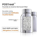 1.5 Gallons NSF Certified AISI 304 Stainless Steel Water Filter with 2 Smart Carbon (Black) Filters, 2 POSTreat Steel Fluoride Removal Elements & Free Stainless Steel Spigot by CozyNest Decor