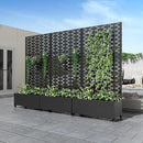 Casaphoria Metal Raised Garden Bed with Trellis and Wheels, 72"x35"x16" Planter Box for Climbing Plants, Vegetables & Vines, Features Drainage Holes and Privacy Screen (Black-Square) by GreenHaven Gardens