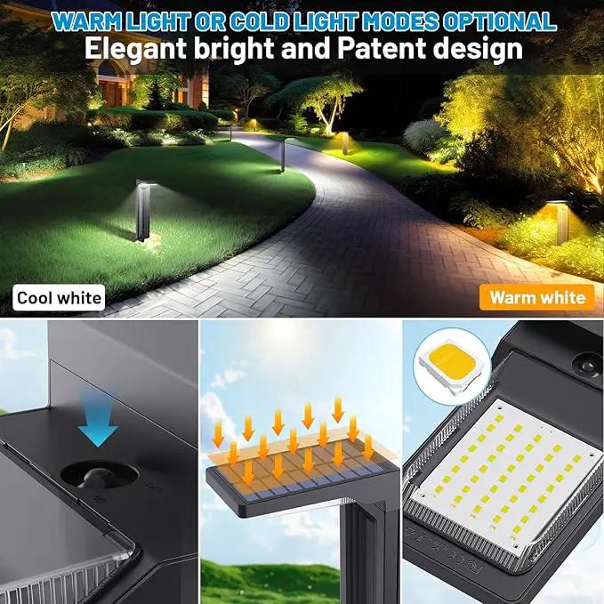 Sunvivo Solar Pathway Lights,2 Modes(Cool White or Warm White),Bright Solar Path Lights Outdoor Waterproof,Perfect Elegant Guide Light or Deco for Yard,Garden,Lawn,Sideway,Driveway,Walkway (2Pack), photo 2 of 7