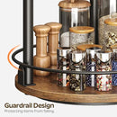 Spice Rack, Set of 2 Lazy Susan Organizer, 3-Tier Turntable Organizer For Cabinet, Compact and Versatile, for Kitchen Countertop, Rustic Brown SR23L2BR by CozyNest Decor