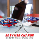 Force1 Scoot Combo Hand Operated Drone for Kids or Adults - Hands Free Motion Sensor Mini Drones, Easy LED Indoor Rechargeable UFO Flying Orb Ball Drone Toys for Boys and Girls (Red/Blue) by TinyTreasures Baby Boutique