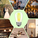 LED S14 Replacement Light Bulbs for Outdoor String Lights, 1W Shatterproof Edison Light Bulbs for Outside Patio Garden, E26 Standard Base, Dimmable, 2200K Warm White, 15 Pack by GreenHaven Gardens