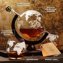 Gifts for Men Dad Husband from Wife Daughter Son, Unique Christmas Anniversary Birthday Gifts for Him, Whiskey Decanter Globe Set with 2 Glasses, Bourbon Scotch Liquor Cool Stocking Stuffers Presents by CozyNest Decor