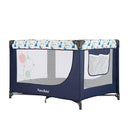 Pamo Babe Travel Foldable Portable Bassinet Baby Infant Comfortable Play Yard Crib Cot with Soft Mattress Breathable Mesh Walls, and Carry Bag Blue by TinyTreasures Baby Boutique