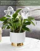 DN DECONATION 3 Pcs Bird Shaped Watering Globes, Birdlike Clear Glass Watering Bulbs, Watering Bulbs for Indoor Plants & Outdoor, Automatic Plant Watering System to Support Plant Health, Decor by GreenHaven Gardens
