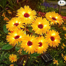 4 Pack Outdoor Solar Garden Lights with 16 Glowing Daisy Flowers & Stems, Waterproof Auto ON/Off Solar Flowers Lights for Yard Patio by GreenHaven Gardens