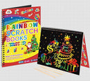 ZMLM Scratch Paper Art-Crafts Gift: 2 Pack Rainbow Notebooks Supplies Toys Stocking Stuffers for 3 4 5 6 7 8 9 10 Years Old Girls and Boys Kids Christmas Birthday Party Games by TinyTreasures Baby Boutique