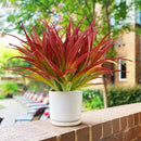 6Pcs Artificial Grass Fake Plants 17.3in Outdoor Plants UV Resistant Greenery Stems Fake Grass for Home Window Garden Office Patio Pathway Front Porch Christmas Décor Light Green & Red by GreenHaven Gardens
