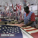 AZCOVER American Flag 8x12 FT Us Flag for Outside USA Heavy Duty Nylon American Flags for Outdoor with Embroidered Stars Sewn Stipes and Brass Grommets All Weather Lasting United States Flag by GreenHaven Gardens