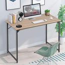 PayLessHere | 39 Inch Computer Desk | Nature | Office Desk with Metal Frame, Adjustable Feet | Water-Resistant, Scratchproof Surface | Sturdy Writing Table for Home Office or Study | Pack of 1 by CozyNest Decor