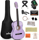 ADM Beginner Acoustic Classical Guitar 38 Inch Nylon Strings Wooden Guitar Bundle Kit for Kid Boy Girl Student Youth Guitarra Online Lessons with Gig Bag, Strap, Tuner, Strings, Purple by TinyTreasures Baby Boutique
