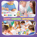 ESRICH 30Pack Mini Acrylic Paint Kit,Canvas Painting Kit,4inStretched Canva with6in Easel,Acrylic Paint Strips,Palettes,Painting Brushes,Canva and Easel Set for Kids Artists Beginner,Gift by TinyTreasures Baby Boutique