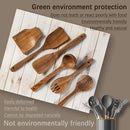 Wooden Spoons for Cooking, Nonstick Cooking Utensil Set with 5 Piece Acacia Wooden Spatulas and Spoons, as well as a Extra Whole Wood Spoon Rest, Terrific for Everyday Kitchen Tasks by CozyNest Decor