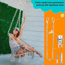 2 Set Hammock Hanging with Swing Chain 1200 LB Capacity Heavy Duty Swing Hangers 360° Swivel Hammock Hanger Kit for Hanging Hammock Chair Tree Yoga by GreenHaven Gardens