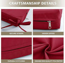Outdoor Chair Cushions, Waterproof Outdoor Cushions for Patio Furniture w/Fade-Resistant, Removable & Machine-Washable Covers, 19x19 Inch, Ideal for Seat in Gardens/Porch – Set of 1/2/4, Burgundy by GreenHaven Gardens