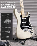 DONNER DST-80 Electric Guitar 39” Beginner Electric Guitar Kit with Amp, Classic SSS Pickup Complete with Gig Bag, Tuner, Capo, Strap, Picks, and Free Online Lessons, Bone White by TinyTreasures Baby Boutique