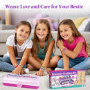 Friendship Bracelet Making Kit with Storage Box,DIY String Bracelet Arts and Craft for Girls Aged 8-12,Kids' Travel Activity Toy Set,Easter Birthday Gifts for Ages 6 7 8 9 10 11 12 Year Old Rose by TinyTreasures Baby Boutique