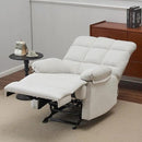 Rocker Recliner Chair, Overstuffed Manual Rocking Recliner for Adults, Upholstered Comfy Soft Fabric Living Room Reclining Sofa Chair (Beige Fabric) by CozyNest Decor