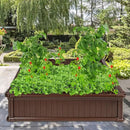 Giantex Raised Garden Bed, Planter for Flower Vegetables, Outdoor Plant Box Patio Backyard, Easy Assembly (48.5''Lx48.5''Wx12''H, Brown) by GreenHaven Gardens