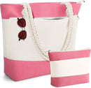 YOOLIFE Beach Bags for Women - Initial Tote Waterproof Bag with Makeup Bag, Mothers Day Gifts for Women Mom Friend Birthday by GreenHaven Gardens