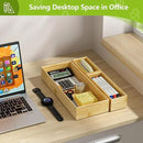 Silverware Bamboo Drawer Organizer Tray, 4 PCS Kitchen Drawer Organizer Storage for Utensil Cutlery, Bathroom, Office Desk, Makeup by CozyNest Decor