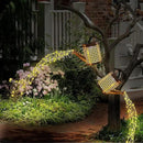 Solar Watering Can with Lights, Outdoor Garden Decor, Hanging Lantern Waterproof, Metal Solar Waterfall Lights for Yard Patio by GreenHaven Gardens