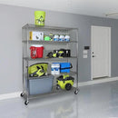 Seville Classics UltraDurable Heavy Duty NSF Solid Steel Wire Rack Storage Unit Wheels, 5-Tier Shelving, 60" W x 24" D by CozyNest Decor