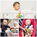 KiddoLab Twist & Rattle Musical Bee Light-Up Toy and Teething Ring for Toddlers - Sensory Chew and Fine Motor Skills Toy for Newborn - Baby Rattle and Teething Toys for 3+ Months Babies by TinyTreasures Baby Boutique