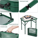 Small Folding Table, Easy for Storage, Compact and Portable Picnic Table for Grill, Outdoor Camping, Garden, Patio, Dining, BBQ, Party, Market, 2Ft (Small, Green) by GreenHaven Gardens