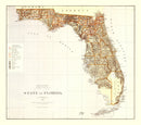 Vintage Map of Florida 1876