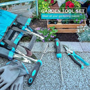 Gardening Tools, Carsolt 10 Piece Heavy Duty Stainless Steel Garden Tools Set with Ergonomic Rubber Handle. Variety of Gardening Hand Tools for Planting Gardening Kit with Gift Box Ideal Garden Gifts by GreenHaven Gardens