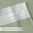 MIULEE Sage Green Back Tab Blackout Curtains 72 Inch Length 2 Panels Set for Living Room Bedroom Privacy, Rod Pocket/Pinch Pleat Thermal Insulated Room Darkening Pleated Light Blocking Drapes by TinyTreasures Baby Boutique