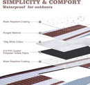 Waterproof Picnic Mat, Outdoor Camping Oversized Field Blanket. Portable Thickened Camping Blanket, Suitable for Beach, Camping, Music Festival, Party, Outdoor Adventure. (Brown&Blue&White, 80”x60”) by TinyTreasures Baby Boutique