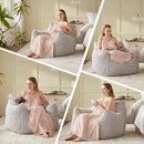 Giant Bean Bag Chairs for Adults Teens, Large Bean Bag Sofa Chairs with Filling Comfy Fuzzy BeanBag Chair with Armrests for Bedroom Living Room Reading by CozyNest Decor